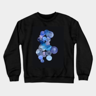 Watercolor Bubbles with black background Crewneck Sweatshirt